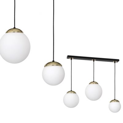 MILAGRO Lampa wisząca SPARTA BLACK / GOLD 3xE14 (MLP6500)