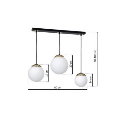 MILAGRO Lampa wisząca SPARTA BLACK / GOLD 3xE14 (MLP6500)