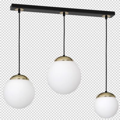 MILAGRO Lampa wisząca SPARTA BLACK / GOLD 3xE14 (MLP6500)