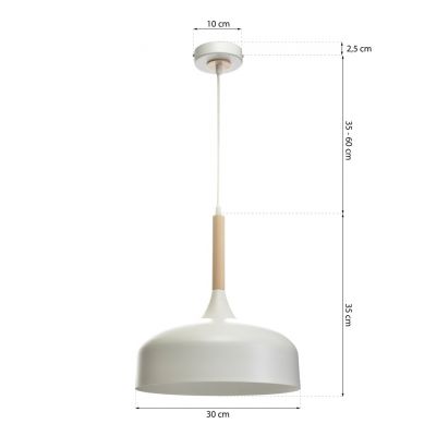 MILAGRO Lampa wisząca TAYLOR WHITE 1xE27 60W (MLP6217)
