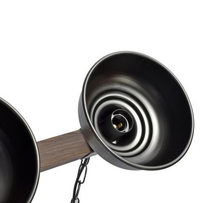 MILAGRO Lampa wisząca FARO BLACK/WOOD 3xE27 (MLP6243)
