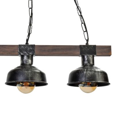 MILAGRO Lampa wisząca FARO BLACK/WOOD 3xE27 (MLP6243)