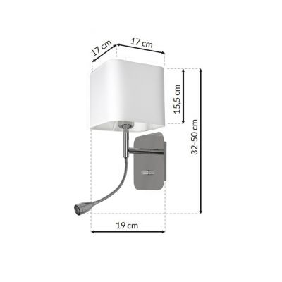 Milagro kinkiet Napoli E27 + LED 1W 90lm 4000K biały/chrom ML63600 (ML63600)