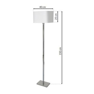 Milagro lampa podłogowa Napoli E27 biały/chrom 150cm ML6364 (ML6364)