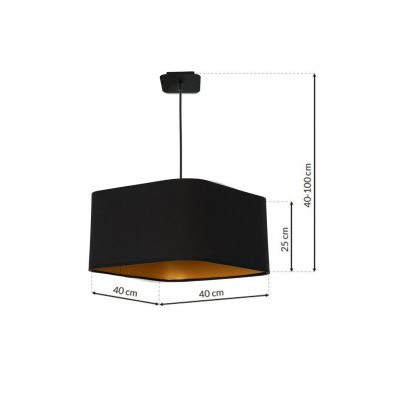 Milagro lampa wisząca Napoli E27 czarno/złota ML6368 (ML6368)