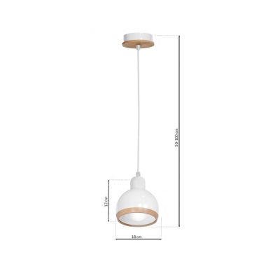 Milagro lampa wisząca Oval E27 biała MLP7043 (MLP7043)