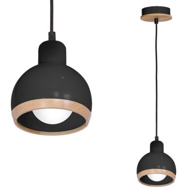 Milagro lampa wisząca Oval E27 czarna MLP7045 (MLP7045)
