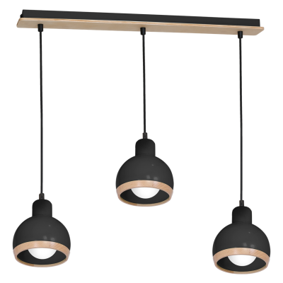 Milagro lampa wisząca Oval 3xE27 czarna MLP7046 (MLP7046)