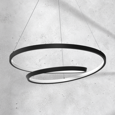 Lampa wisząca ring czarna LUCERO LED Milagro (ML7948)