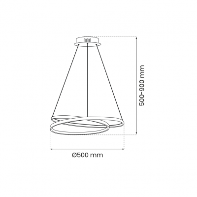 Lampa wisząca ring czarna LUCERO LED Milagro (ML7948)