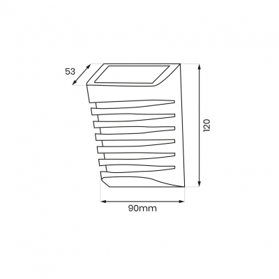 Kinkiet solarny Strip lampa elewacyjna ogrodowa 3000K MILAGRO (EKO0723)