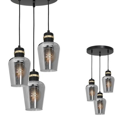 Milagro lampa wisząca Richmond 3xE27 czarno/złota MLP6541 (MLP6541)