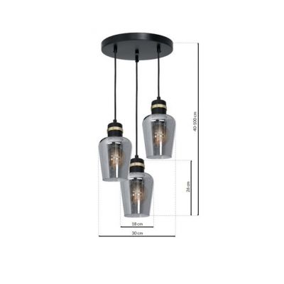 Milagro lampa wisząca Richmond 3xE27 czarno/złota MLP6541 (MLP6541)