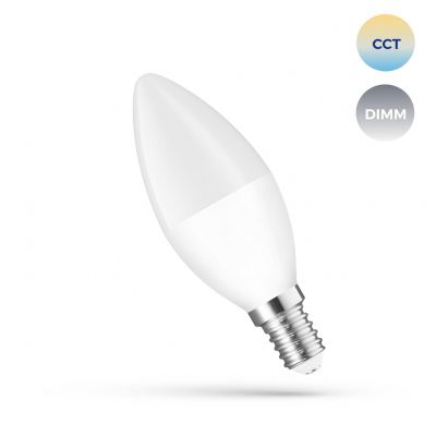 Żarówka LED Wi-Fi ściemnialna świeczka 5W E14 CCT DIMM SMART WOJ+14413 SMART  WOJ+14413 Spectrum Led (WOJ+14413)