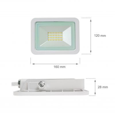 Naświetlacz reflektor halogen 30W IP65 neutralny  SLI029043NW Spectrum Led (SLI029043NW)