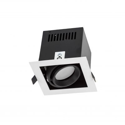 Modern Day Mini GU10 250V IP20 112x112x115mm biały środek czarny  SLIP002011 Spectrum Led (SLIP002011)