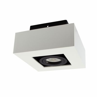 MIRORA GU10 NATYNKOWA GU10 250V IP20 145X145X85mm BIAŁY CZARNY kwadratowa ruchoma  SLIP005045 Spectrum Led (SLIP005045)