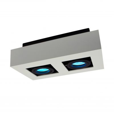 MIRORA GU10 X2 NATYNKOWA GU10 250V IP20 255X145X85 mm BIAŁY CZARNY prostokątna ruchoma  SLIP005046 Spectrum Led (SLIP005046)