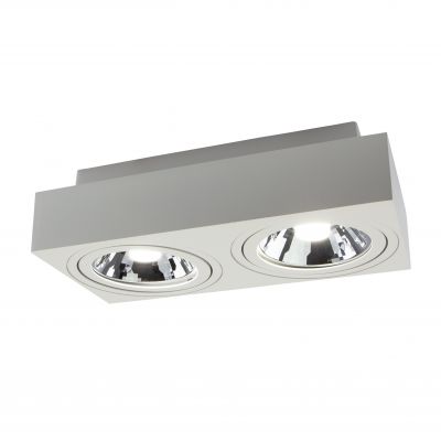 Oprawa sufitowa ruchoma natynkowa AR111 GU10 MIRORA 250V IP20 293X145X 85mm BIAŁY prostokątna ruchoma  SLIP005049 Spectrum Led (SLIP005049)