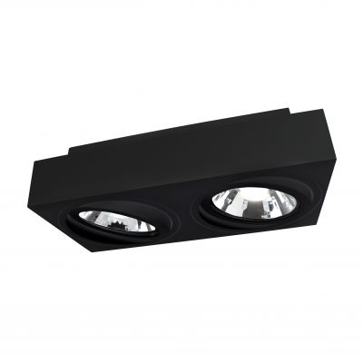 MIRORA AR111 X2 NATYNKOWA GU10 250V IP20 293X145X 85mm CZARNY prostokątna ruchoma  SLIP005050 Spectrum Led (SLIP005050)