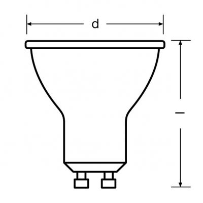 LED COMFORT SUPERIOR Spot PAR16 GL 46 dim 6,7W 927 GU10 LEDVANCE (4058075757905)