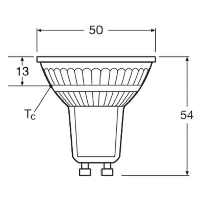 LED COMFORT SUPERIOR Spot PAR16 GL 50 dim 4,7W 940 GU10 LEDVANCE (4058075757882)