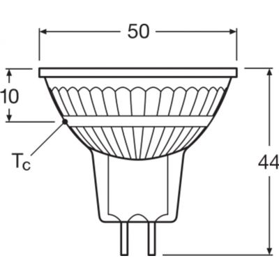 LED COMFORT SUPERIOR Spot MR16 GL 50 dim 8W 940 GU5.3 LEDVANCE (4058075757769)