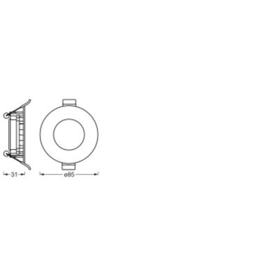 SUN@HOME Downlight Slim 85mm TW LEDVANCE (4058075627000)