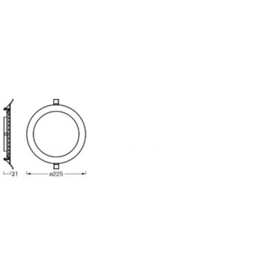 Oprawa Podtynkowa Panel LED DOWNLIGHT 22W 2000lm CCT 22,5cm SMART+ WIFI 4058075573277 LEDVANCE (4058075573277)