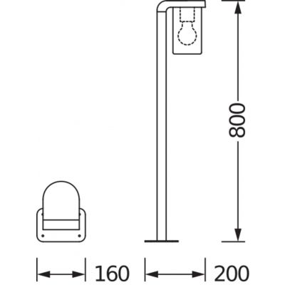 ENDURA CLASSIC CASCADE 80CM E27 AMBLEDV LEDVANCE (4058075554313)