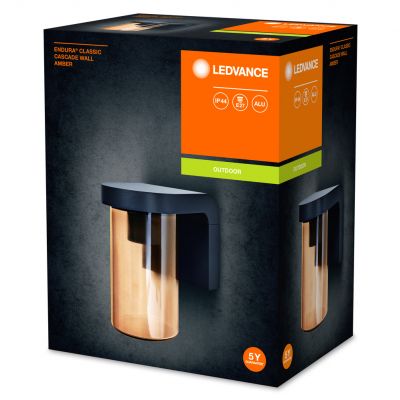 Kinkiet lampa elewacyjna ścienna E27 IP44 Endura Amber CLASSIC CASCADE WALL 4058075554276 LEDVANCE (4058075554276)