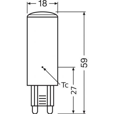 LED PIN50 CL 4,8W 840 230V G9 LEDVANCE (4058075432482)