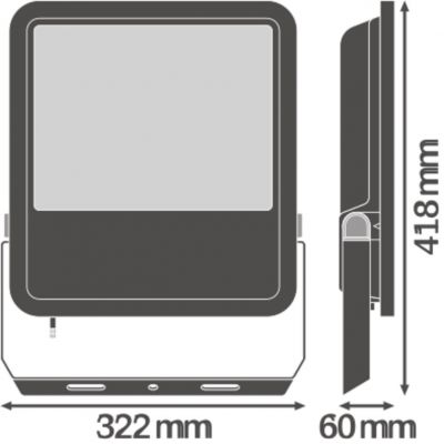Projektor FLOOD LED PFM 165W/6500K SYM 100 BK 4058075423749 LEDVANCE (4058075423749)