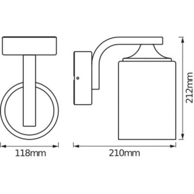 Kinkiet ścienny zewnętrzny elewacyjny lampa ścienna Czarna IP43 ENDURA CLASSIC Lantern Cylinder E27 4058075392663 LEDVANCE (4058075392663)