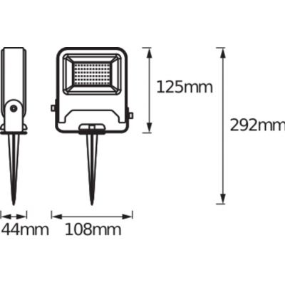 Naświetlacz LED 10W 800lm 3000K Ciepła IP65 Szary GARDEN Flood Endura Wbijany 4058075206847 LEDVANCE (4058075206847)
