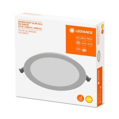 DL SLIM VALUE DN205 22W 3000K WT LEDVANCE (4058075064003)