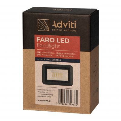 FARO LED 20W naświetlacz 1600lm, IP65, 4000K AD-NL-6253BL4 ORNO (AD-NL-6253BL4)