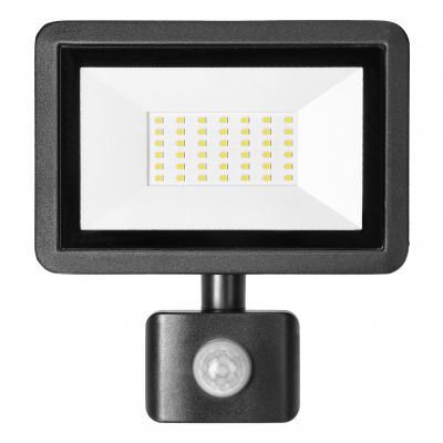 FARO S LED 30W naświetlacz z PIR, 2400lm, IP44, 4000K, aluminium + szkło AD-NL-6254BLR4 ORNO (AD-NL-6254BLR4)
