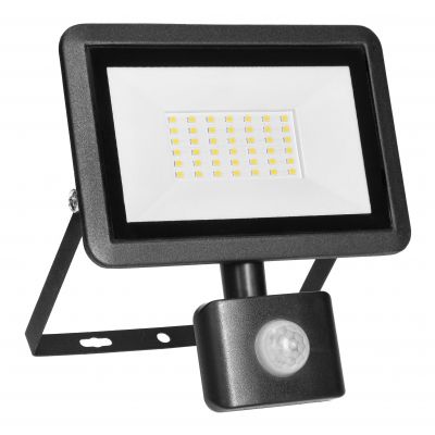 FARO S LED 30W naświetlacz z PIR, 2400lm, IP44, 4000K, aluminium + szkło AD-NL-6254BLR4 ORNO (AD-NL-6254BLR4)