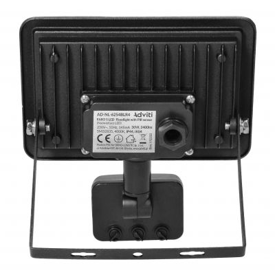 FARO S LED 30W naświetlacz z PIR, 2400lm, IP44, 4000K, aluminium + szkło AD-NL-6254BLR4 ORNO (AD-NL-6254BLR4)