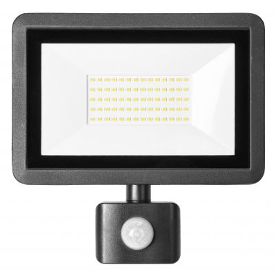 FARO S LED 50W naświetlacz z PIR 4000lm, IP44, 4000K, aluminium + szkło AD-NL-6255BLR4 ORNO (AD-NL-6255BLR4)