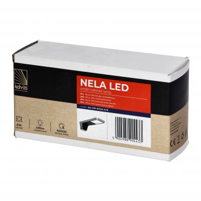 NELA lampka podszafkowa LED 2W, 145 lm, 4000K, czarna AD-OM-6331L4/B ORNO (AD-OM-6331L4/B)