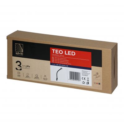 TEO lampka nocna LED 7,5W, 90 lm, 4000K, z USB, czarna AD-OM-6337L4/B ORNO (AD-OM-6337L4/B)