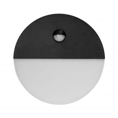 HALIT LED 10W oprawa ogrodowa z czujnikiem ruchu 140st 600lm IP65 4000K IK10 czarna ORNO (AD-OP-6116BLPMR4)