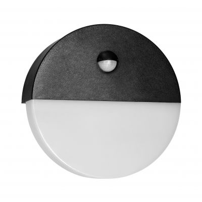HALIT LED 10W oprawa ogrodowa z czujnikiem ruchu 140st 600lm IP65 4000K IK10 czarna ORNO (AD-OP-6116BLPMR4)