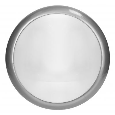 KOKO oprawa LED 12W z mikrofalowym czujnikiem ruchu, 3000K, 1100lm, srebrna-polipropylen, klosz mato AD-PL-6257GLPMM3 ORNO (AD-PL-6257GLPMM3)
