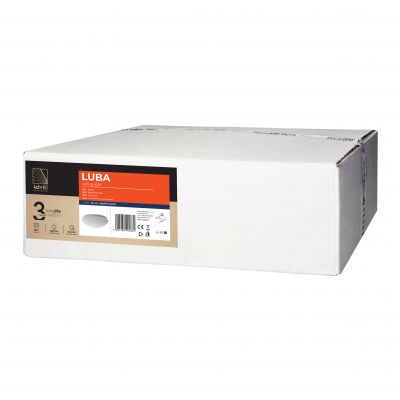 LUBA oprawa LED 18W, 4000K, 1800lm, biała-stal, klosz matowy-szkło, IP44 AD-PL-6282WLSM4 ORNO (AD-PL-6282WLSM4)