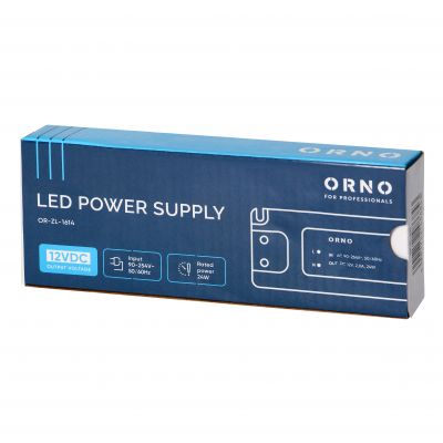 Zasilacz LED 12V DC 24W 2A IP20 OR-ZL-1614 ORNO (OR-ZL-1614)