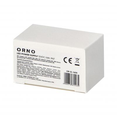Zasilacz MINI do LED do puszki 12VDC 6W, IP67, 55/29,5/22mm OR-ZL-1630 ORNO (OR-ZL-1630)