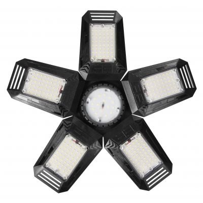 RIGEL LED, lampa warsztatowa składana 5-skrzydłowa, E27, 55W, 6500K, 4950lm WL-10 ORNO (WL-10)
